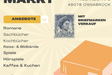 Flohmarkt f&uuml;r B&uuml;cher und Briefmarken am 21.02.2026
